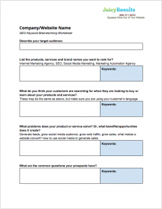 Keyword-Brainstorm-Worksheet